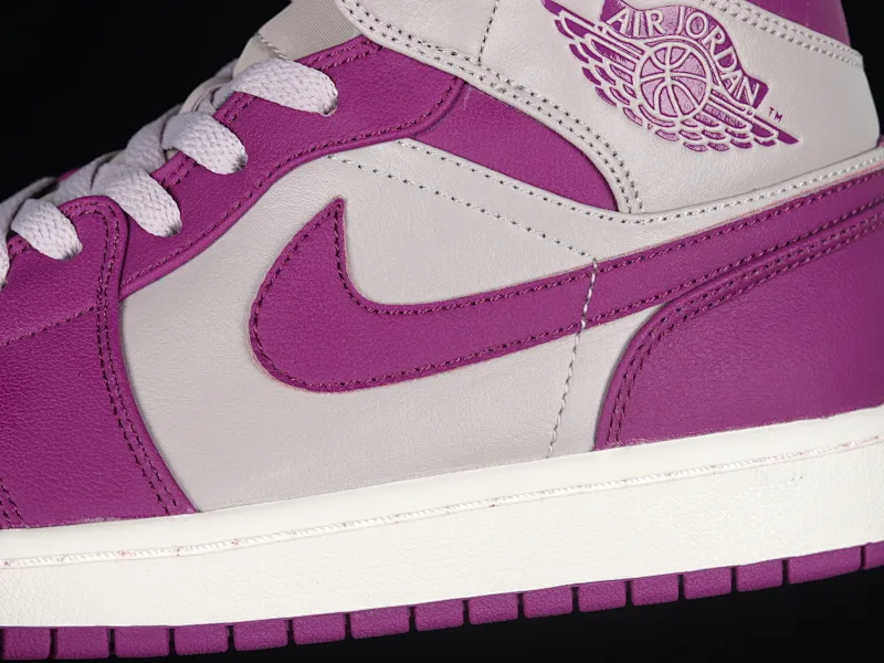 All categories Air Jordan Jordan series basketball shoes Air Jordan 1 Mid Air Jordan 1 Mid "Magenta" AJ1 Joe 1 purple gray China basketball shoes BQ6472-501